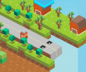 Blocky Among Road